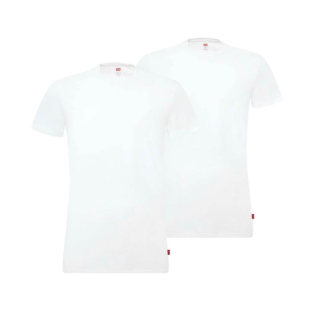 Levi's Men Solid Crew White 2-Pack-M