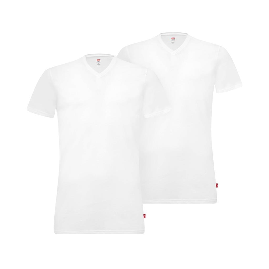 Levi's Men V-Neck White 2-Pack-S