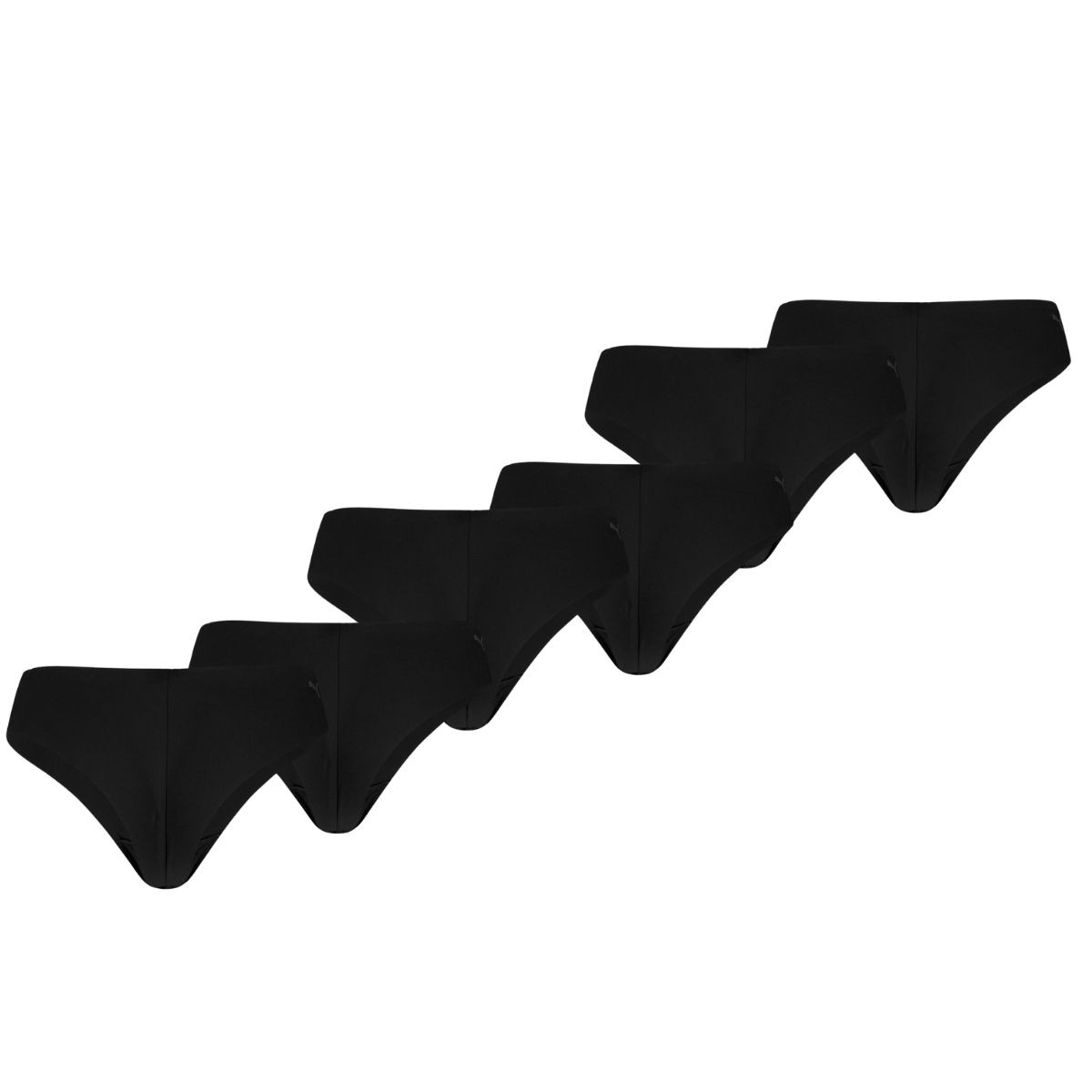Puma Dames Brazilian Briefs Microfiber 6-pack Zwart-S