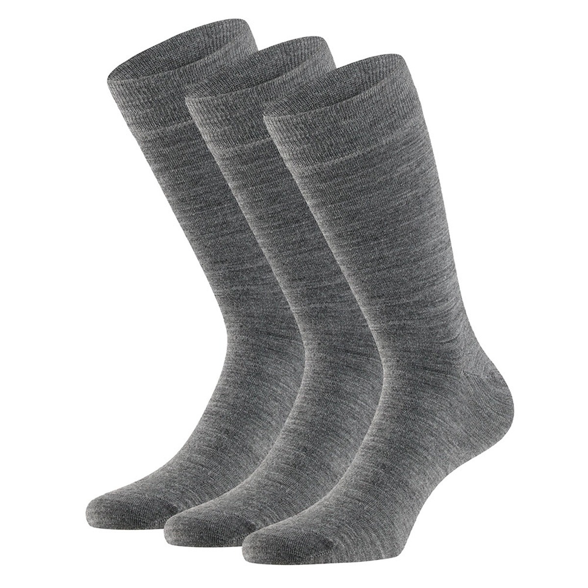 Apollo Merinowollen Sokken 3-pack Medium Grey Melange-35/38