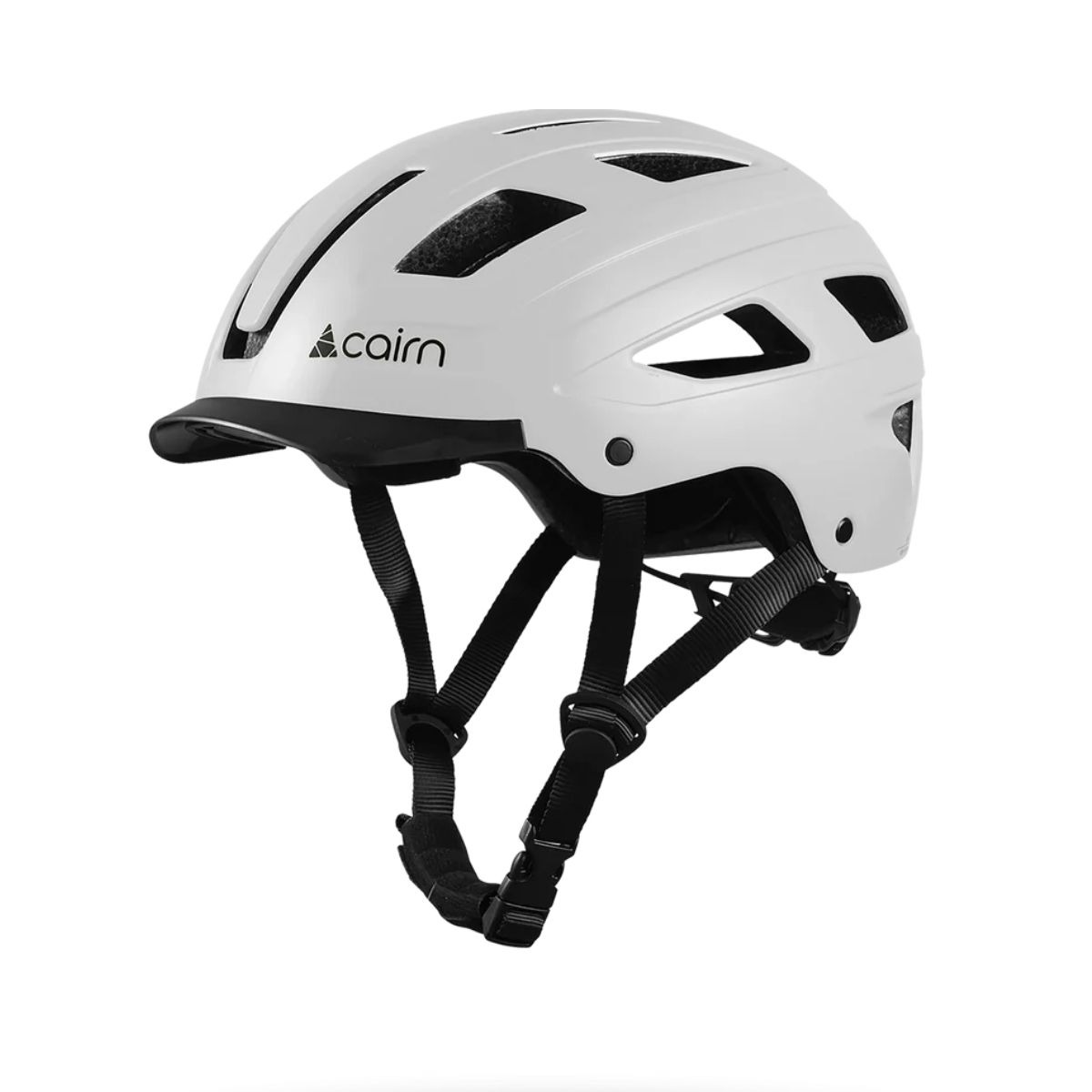 Cairn Fietshelm Clarke Heren Mat White-L