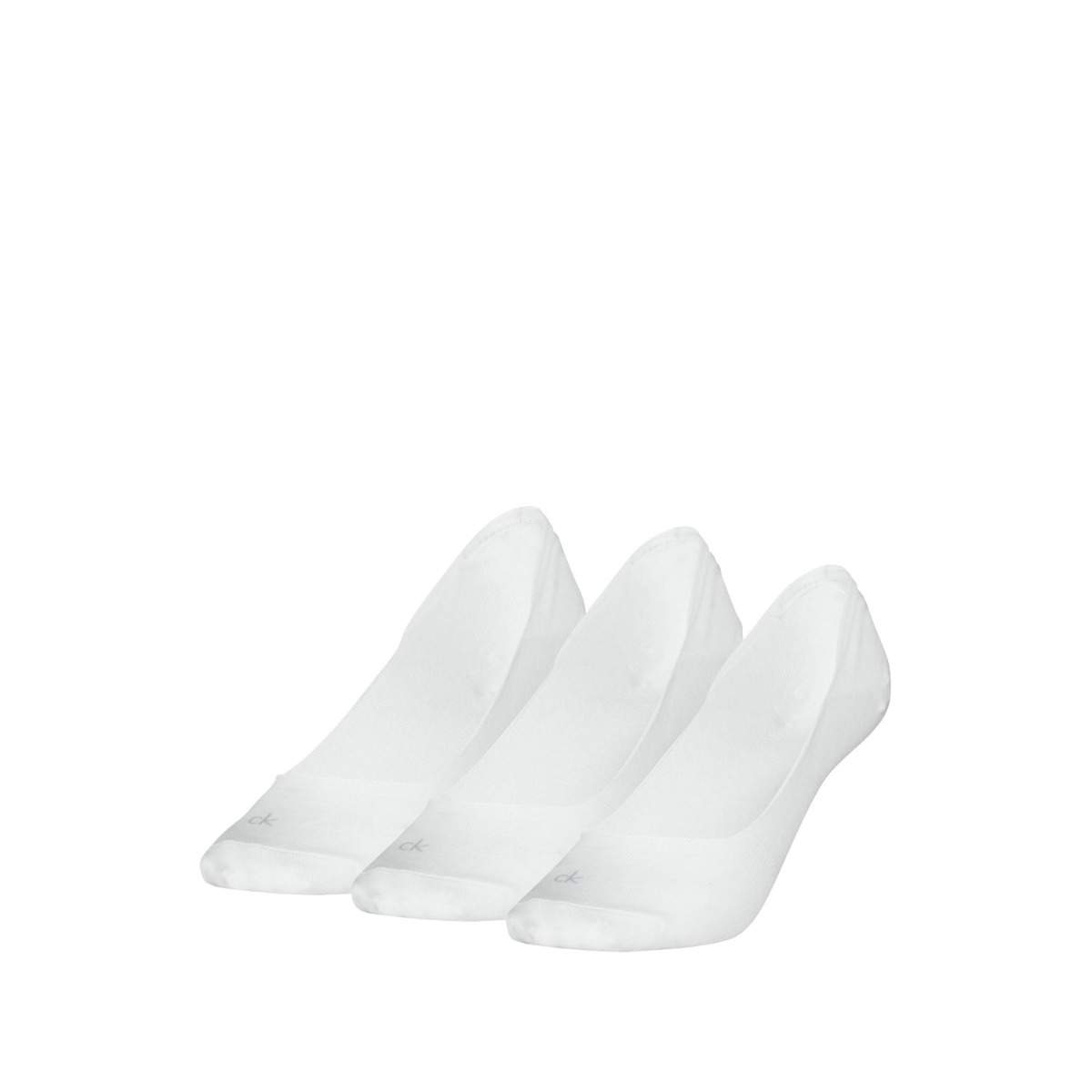 Calvin Klein Footies Dames Low Cut 3-pack Wit-39/42