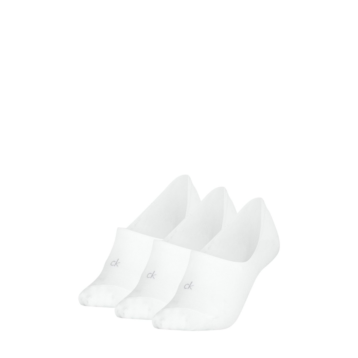 Calvin Klein Footies Dames Mid Cut 3-pack Wit-39/42