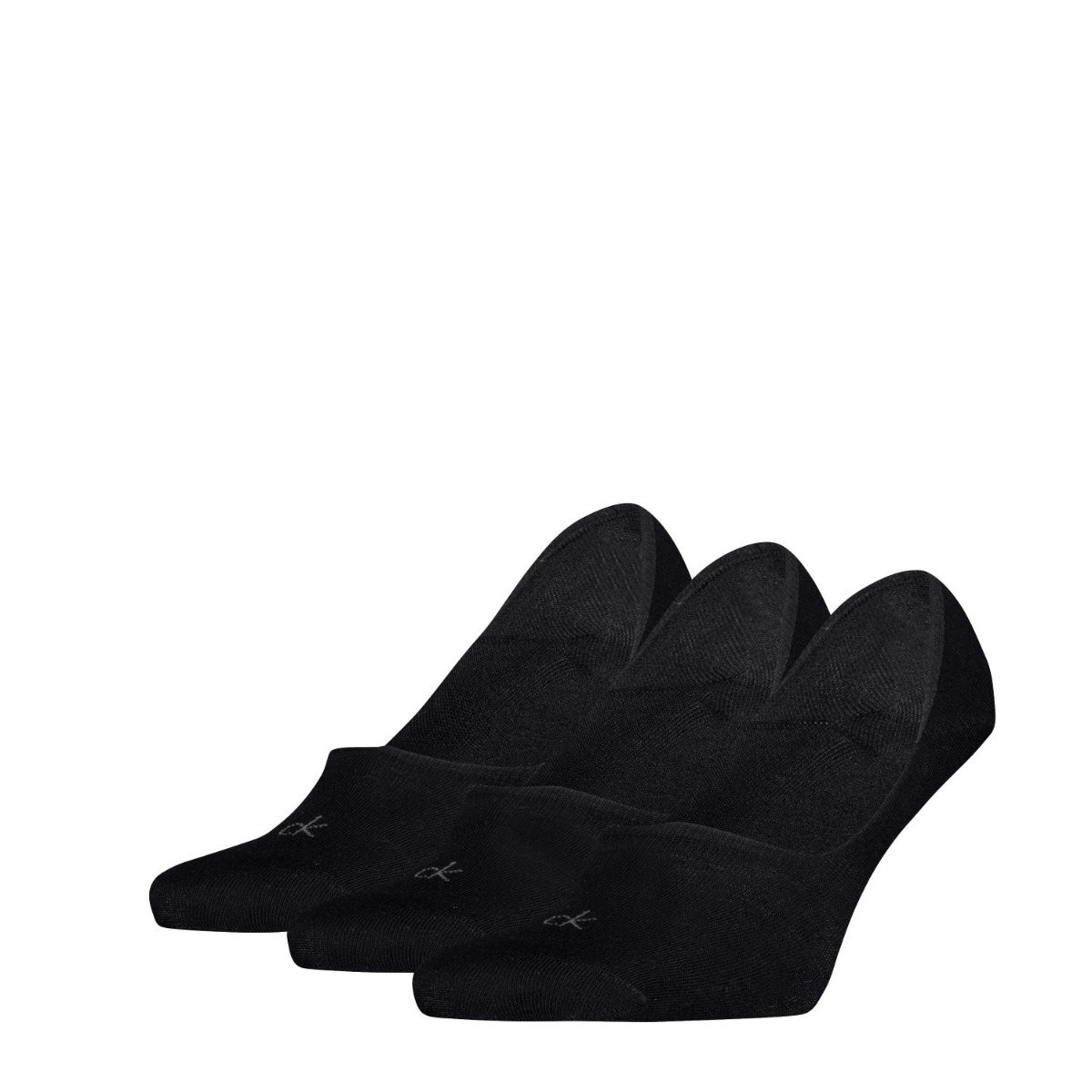 Calvin Klein Footies Heren Mid Cut 3-pack Zwart-39/42