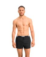 Puma Zwembroek Mannen Logo Short Zwart model voorkant