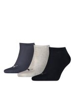 Puma sokken invisible 3-pack Marine Grijs Blauw
