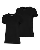 Apollo Bamboe t-shirts t V-nek Bamboo Basic Zwart 2 stuks