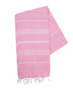 The One Towelling Hamamdoek Pink/Wit