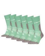 HEAD Wandelsokken All Climates Hiking Crew 6-pack Licht Groen