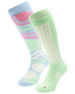 Poederbaas Skisokken Dames 2-pack Ice Blue