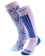 Poederbaas Skisokken Dames 2-pack Lila