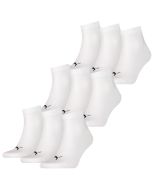 Puma Quarter Sokken Plain Wit 9-pack