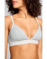 Puma Dames Sport Triangel Bralette 3D Knit Light Grey Melange