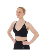 Xtreme Sportswear Sport Bh Dames Zwart op model voorkant