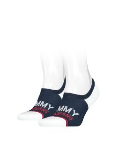 Tommy Hilfiger Uni Tj No Show High Cut Navy 2-Pack