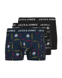 Jack & Jones Boxershorts JACPALM Trunks 3-pack Black / Navy Blazer