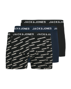 Jack & Jones Boxershorts JACBRIAN Trunks 3-pack Navy Blazer / Black