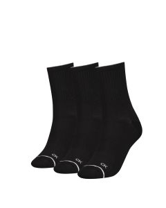 Calvin Klein Dames Sokken Athleisure 3-pack Zwart