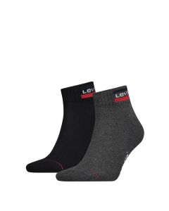 Levis Mid Cut Sprtwr Logo Mid Grey/ Black 2-Pack