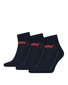 Levi's Mid Cut Batwing Logo Navy 3-Pack