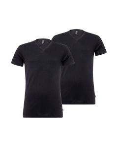 Levi's Men V-Neck Jet Black 2-Pack