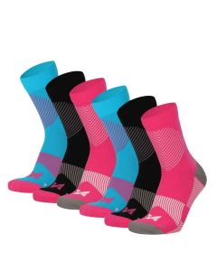 Xtreme Compressiesokken Quarter 6-pack Multi Pink