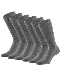 Apollo Merinowollen Sokken 6-pack Medium Grey Melange