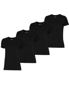 Apollo Bamboe Basic t-shirt heren v-neck Bamboo 4-pack Zwart