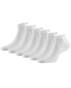 Apollo Bamboe Sneakersokken Basic Bamboo 6 paar Wit