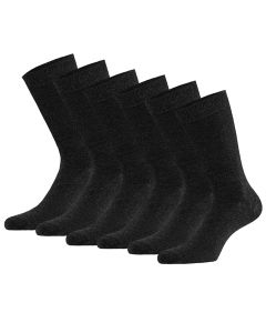 Apollo Bamboe Sokken Hoog Basic Bamboo Antraciet Melange 6 paar