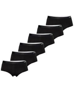 Apollo Dames Bamboe Hipsters Zwart 6-pack