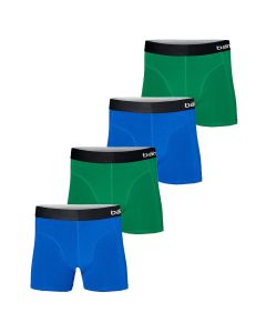 Apollo Heren Bamboe Boxershorts Basic Bamboo Blauw Groen 4-pack