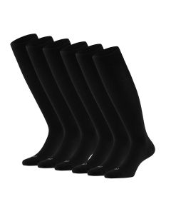 Apollo Merinowollen Sokken Kniehoogte 6-pack Zwart