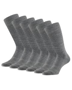 Apollo Merinowollen Sokken Badstof Zool 6-pack Medium Grey Melange