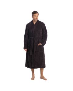 Ten Cate Badjas Heren Stripe Antraciet