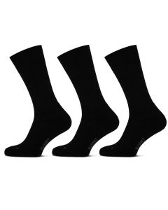 Basset Merinowollen Sokken Casual Badstof Zool 3-pack Antraciet