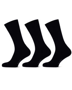 Basset Merinowollen Sokken Casual Badstof Zool 3-pack Marine