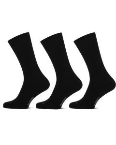 Basset Merinowollen Sokken Casual 3-pack Zwart