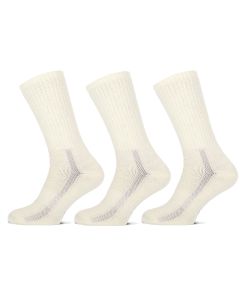 Basset Merinowollen Sokken Comfort 3-pack Off White