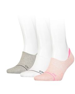 Calvin Klein Dames Footies High Cut 3-pack Pink Melange Combo