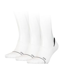 Calvin Klein Dames Footies High Cut 3-pack Wit