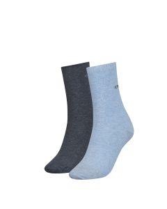 Calvin Klein Dames Sokken Classic 2-pack Denim Melange