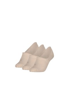 Calvin Klein Footies Dames Mid Cut 3-pack Beige