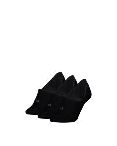 Calvin Klein Footies Dames Mid Cut 3-pack Zwart
