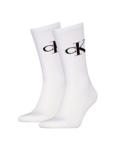 Calvin Klein Sokken Heren Monogram 2-pack Wit