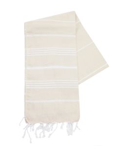 The One Towelling Hamamdoek Beige/Wit
