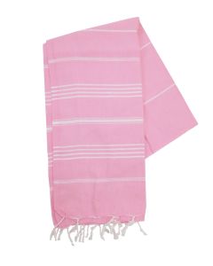 The One Towelling Hamamdoek Pink/Wit