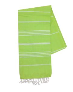 The One Towelling Hamamdoek Lime/Wit