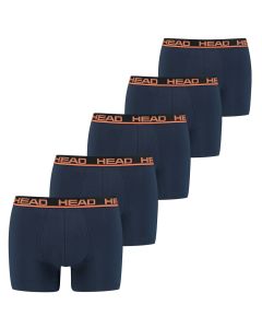 Head Boxershorts Basic 5-Pack Orange/Peacoat