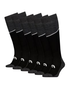HEAD Skisokken Kneehigh 6-pack Black Grey Melange